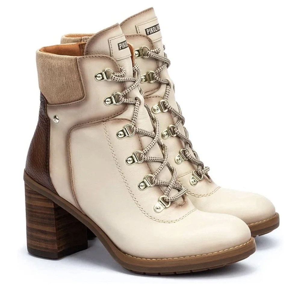 PIKOLINOS High-Heel Ankle Boot Leather Pompeya Sz 39 NWT